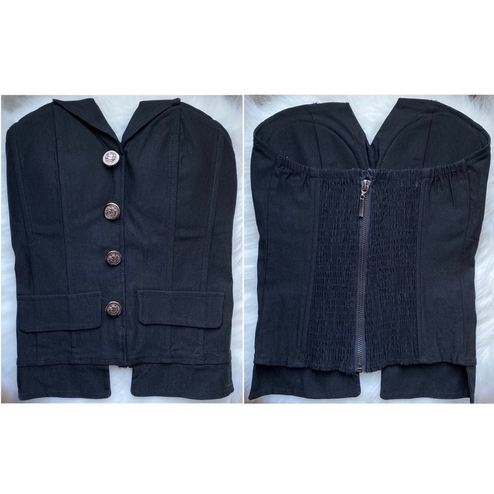 BLACK STRETCHY CORSET